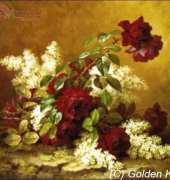 Golden Kite GK 2349 - Still Life with Red Roses Lilacs