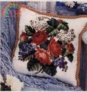 Floral Bouquet Pillow from Just Cross Stitch July/Aug 1998