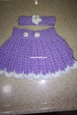 head band and skirt