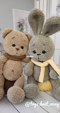 Toys Knit Anny - Anna Borisova - Анна Борисова - MK 3 in 1 Plush paws - МК 3 в 1 Плюшевые лапки - Russian