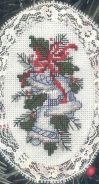Designs For The Needle Lave Ornament 1266 Silver Bells Ornament