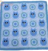 Crochet Village - Donna Harelik - 111 Owl Baby Blanket