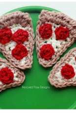 Rescued Paw Designs - Croche Pizza Applique Pattern - Free