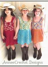 Annoo Crochet Designs - CowGirl Spring Dress Free Tutorial