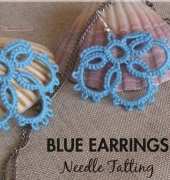 DMC - Tatting - Blue Earrings-Free