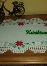 tablerunner poinsettia permin 63-1704