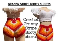 Nitah Crochets Sug - Anitah Nairuku - Granny Stripe Booty Shorts
