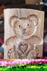 Folded book teddy bear