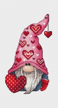 SAstitch - Gnome With A Heart by Svetlana Sichkar