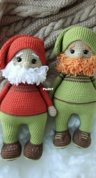 Lesa Knits - Gnomes Orm and Urs - Гномы Орм и Урс -  Russian