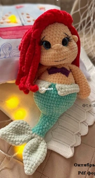 Teddy Knitted - Daria Kiseleva - Дарья Киселева - Ariel Mermaid - Русалочка - Russian
