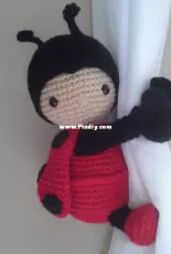 BB Adorables -  Isabel R Davenpost - Baby Ladybug curtain tie back