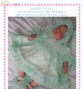 angies angels 26 0-3 months dress, bonnet,