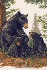 Larnate 35094 - Black Bear with Cubs
