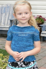 Mesh Panel Tee-Child by Myrna Batten-Free