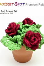 Crochet Spot - Rachel Choi - Rose Bush Scrubbie Set
