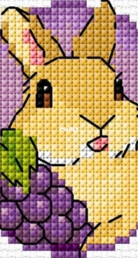 Rabbit Grapes by CrazyDaisyStitch XSD