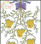 Permin of Copenhagen 68-8323 - Easter Loper Met Gele Bloemen