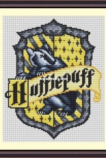 The World In Stitches - Hufflepuff House Crest