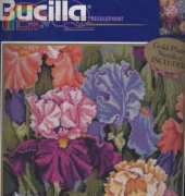 Bucilla 4725 Iris Paradise Needlepoint Picture or Pillow Kit