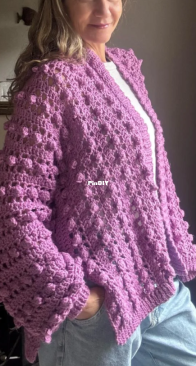 Flor del Alma Tejidos - María Laura Pol - Sky Coat - Tapado Cielo - Spanish