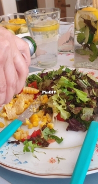 Salad with hake