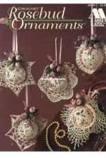 Annies Attic 8BC80-Crochet Rosebud Ornaments-Judith Thompson