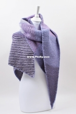 Asymmetric Shawl with Stripes by Hobbii Design- free