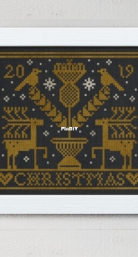 Modern Folk Embroidery - MFA014 - Winter Thistle - A Pincushion for the Holidays