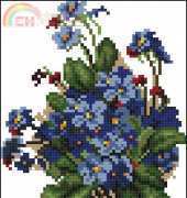 Zolotoe Runo B-011 Buttonholes with forget-me-nots