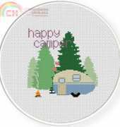 Daily Cross Stitch - Camping Motifs