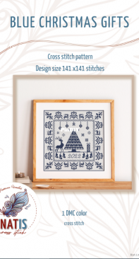 Natis Cross Stitch - 015 - Blue Christmas Gifts