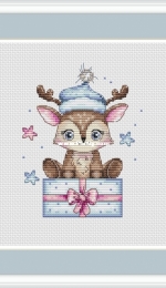 Green Terrace - Christmas Deer by Elena Lartsova