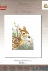 Lanarte #35139 - Fawn and Flowers (Artist - James Hautman)