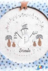 Fleurs de lin -  N° 126 - snowly le petit bonhomme de neige