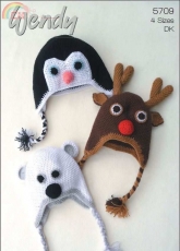 Thomas B Ramsden- 5709 Crochet Animal Hats Penguin, Reindeer, Polar Bear