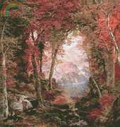 Artecy Cross Stitch - The Autumnal Woods by Thomas Moran
