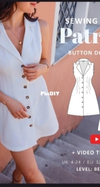 Patricia button down dress - tintofmint patterns