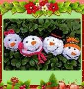 Snowball Family Ornaments by You Drive Me CrAfTy - Free