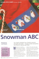 Snowman ABC by Lucie Heaton from The World of Cross Stitching TWOCS 52 PCS
