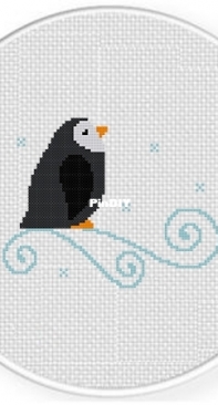 Daily Cross Stitch - Penguin Snow Swish