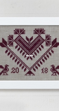 Modern Folk Embroidery - MFA010 - Swedish Heart Pincushion