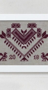 Modern Folk Embroidery - MFA010 - Swedish Heart Pincushion