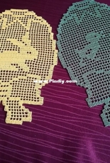 Filet Easter eggs doily