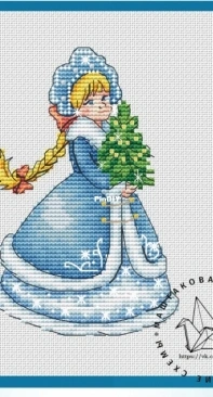 The Snow Maiden: With The Christmas Tree - Art.022-094 (01) by Nadezhda  Mashtakova