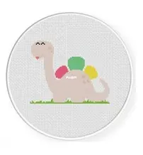 Daily Cross Stitch -  Funky Dino