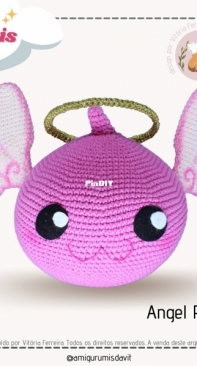 Amigurumis da Vit - Vitória Ferreira - Angel Poring - Portuguese - Free