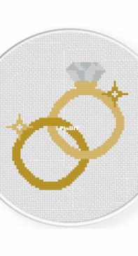Daily Cross Stitch - Wedding Rings