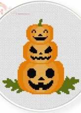 Daily Cross Stitch Pumpkin Tower
