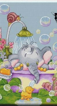 Bathing Elephant by Tamriko Lamaridze